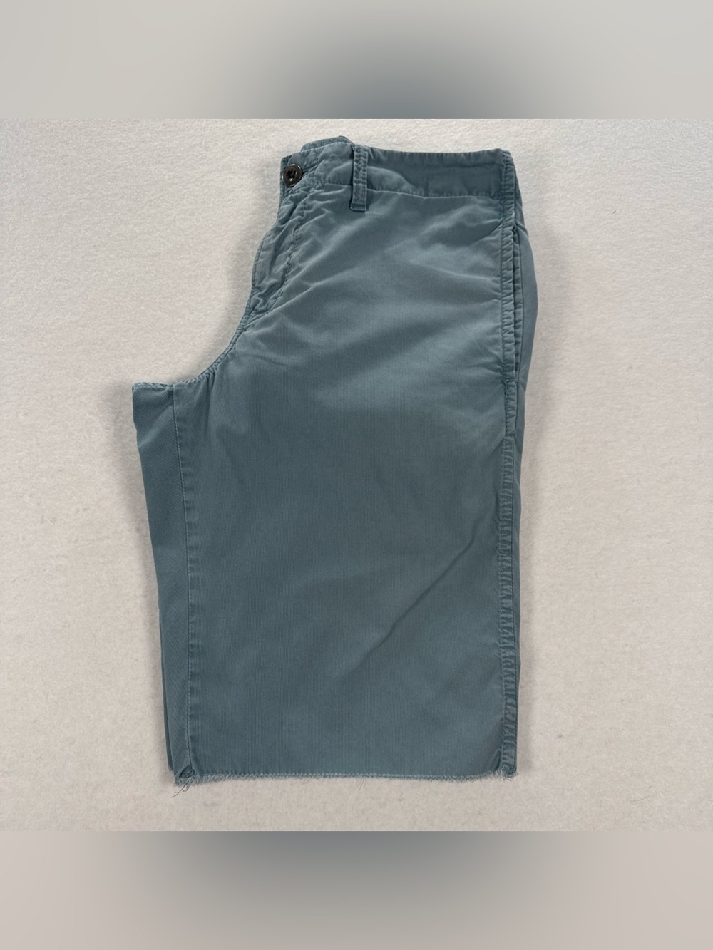 Paperbacks Flat Front Casual Shorts Size 29 Chino Surf Cali Long Raw Hem Bermuda - Picture 12 of 12